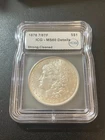 1878 7/8 TF STRONG MORGAN DOLLAR ICG MS-60 DETAILS - UNCIRCULATED - SLABBED - $1