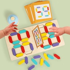 Kids Number Cognition Puzzle Wooden Toys Preschool Developmental Interactive