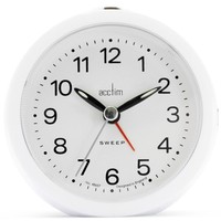 Acctim Elana Analogue Alarm Clock Non Ticking Sweep Quartz Luminous Hands