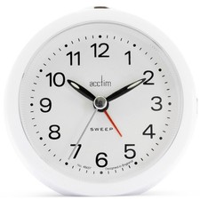 Acctim Elana Analogue Alarm Clock Non Ticking Sweep Quartz Luminous Hands
