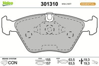 Valeo Bremsbelagsatz Scheibenbremse Essential 301310 FüR BMW E39 5Er Touring 520