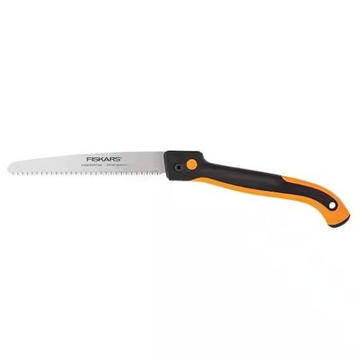 Fiskars Power Tooth Softgrip 10in Blade Pruning Saw Foldable Easy Storage, Black