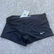 NIKE Womens DRI-FIT Athletic Volleyball Cheer Shorts Black 108720-010 Sz Small