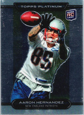 2010 Topps Platinum #69 Aaron Hernandez Rookie Card . rookie card picture