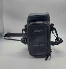 Vintage Sony Cyber-Shot Black Camera Bag Shoulder Strap Belt Loop Faux Leather