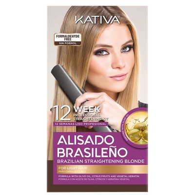 Brazilian Straightening Blonde Kit, 12 Weeks of Home Use Professional Straigh...