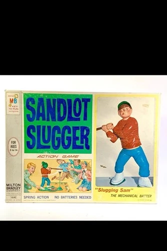 Vintage Milton Bradley Sandlot Slugger Action Game – 1960s Complete Works
