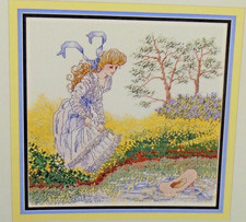Summer Maiden Yellow 1992 Cross My Heart CSL-57 Cross Stitch Pattern Leaflet