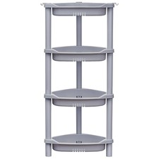4 Tier Shower Caddy Organizer Shelf Corner, 14.4 x 11.2 x 31.5 Inches, Rustpr...