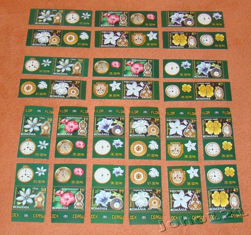 Rumänien 2013 Blumen,Lichtnelke,Stechapfel,Graslilie,Uhren Mi.6715-20,Block 562 - Bild 6 von 10
