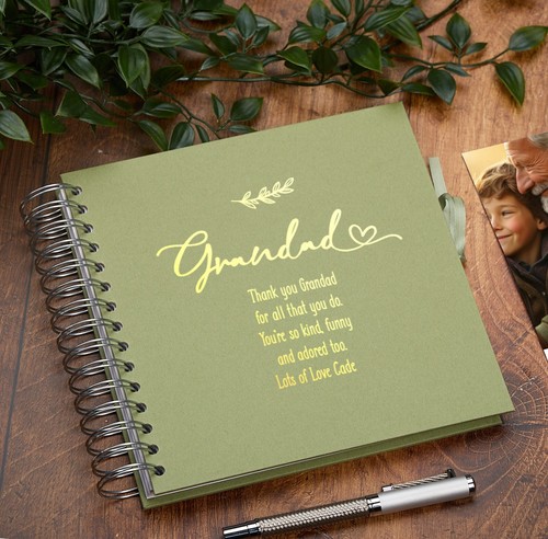 Personalised Grandad Multiple Colours Scrapbook Photo Album Gift With Sentiment - Picture 6 of 10