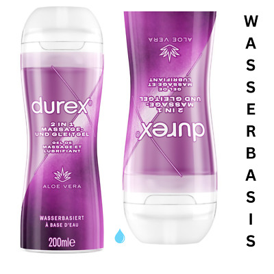 2x Durex Gleitgel Play Massage 2 in 1 Aloe Vera Massage und Gleitmittel in einem