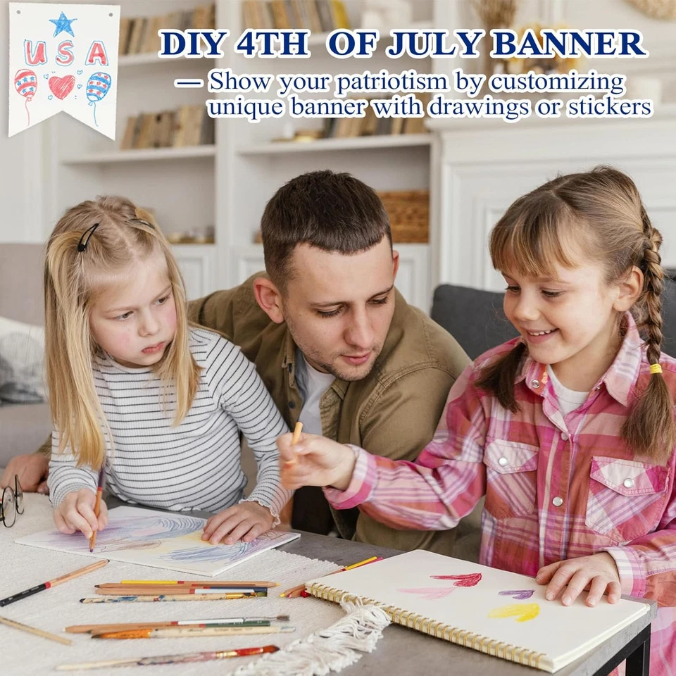 DIY 4Th of July Banner Red White and Blue Banner for Fourth of July American Fla - Image 3 of 4