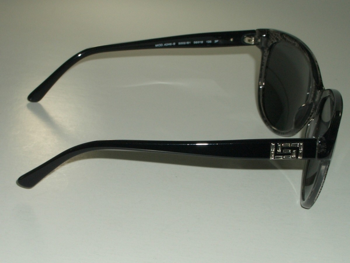 VERSACE MOD.4246-B 56[]18 135 MULTI-COLOR POLARIZED TRADITIONAL SUNGLASSES Versace VE4406 L (56 - 19) with Orange lenses and Black  main image 4