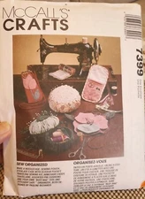 Vntg Sewing Pattern Crafts McCalls 7399 Organizers Bag Pin Cushion Scissor Case