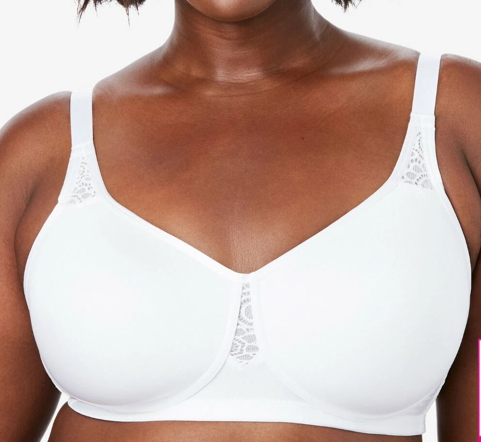 Comfort Choice White Stay-Cool Wireless T-Shirt Bra Lined Size 52C nwot  C8310910