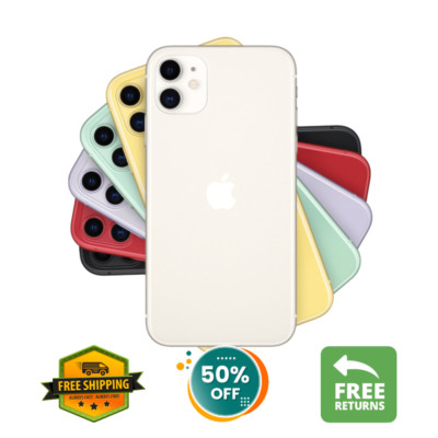 Apple iPhone 11 64GB - Black, White, Red - Unlocked, T-Mobile, At&t Smartphone