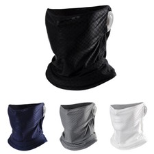 Breathable Bandana Balaclava Windproof Half Face Mask Neck Gaiter w/ Ear Hangers