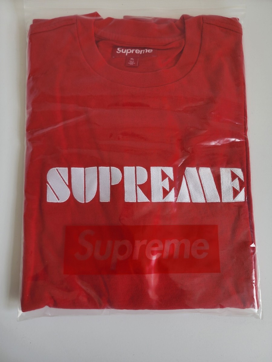 New SUPREME Sports Stencil Top T-Shirt SS24kn59 2024 week 14 Size
