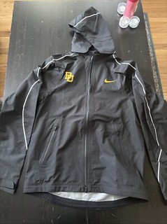 Women's S Nike Baylor University Waterproof Rain Jacket Black Full Zip