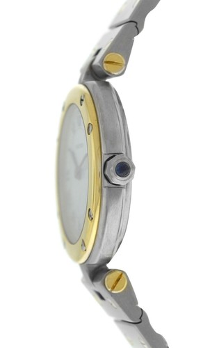 Cartier Santos Ronde Vendome 8191 18K Gold Steel Date Unisex 27MM Quartz Watch - Picture 4 of 16