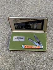 Case XX 1984 National Knife Museum 6254 Trapper Bone Handle 408/2500 in Box