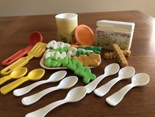 Fisher Price Fun With Food Pretend Alphabet Soup, Ladle, Spoons  Fries