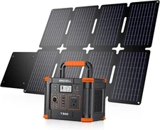 Peak 600W Power Station Portable Solar Generator with 80W Foldable Solar Panel