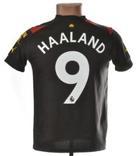 MANCHESTER CITY 2022/2023 AWAY FOOTBALL SHIRT PUMA L BOYS HAALAND 9