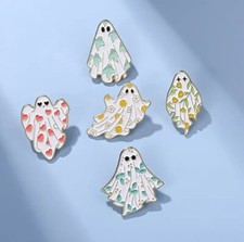 Super Cute Boho Ghost Enamel Pin Set