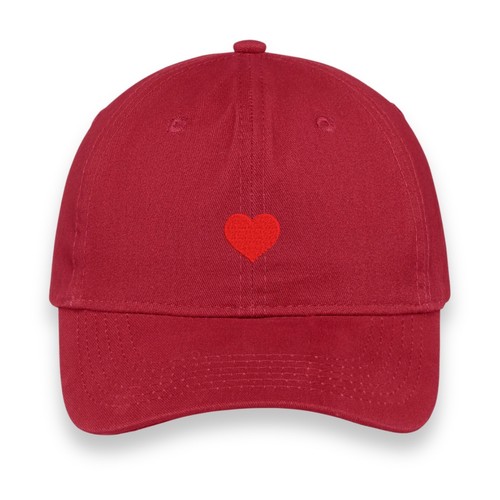 Custom Red Heart Embroidered Hat, Personalized Cap with Side Text, Unisex Gift - Picture 10 of 28