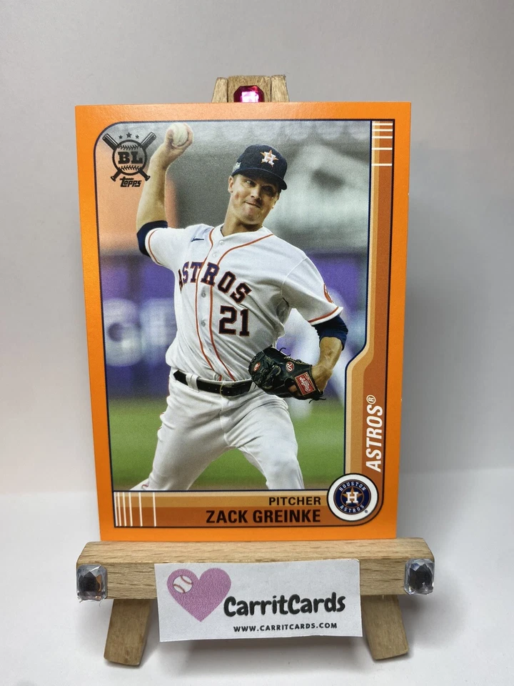 ZACK GREINKE 2021 Topps Big League ORANGE #150 Houston Astros - Image 3 of 4