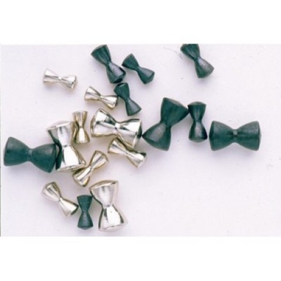 Fly Tying Eyes, Nymph and Streamer Eyes, Dumbbell type, black or silver 25 pack