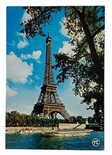 Postcard Sous Le Ciel De Paris France La Tour Eiffel Tower Seine UK Europe A3 