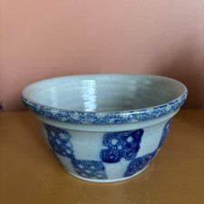 Handmade Pottery Bowl Studio Blue Gray Speckl...