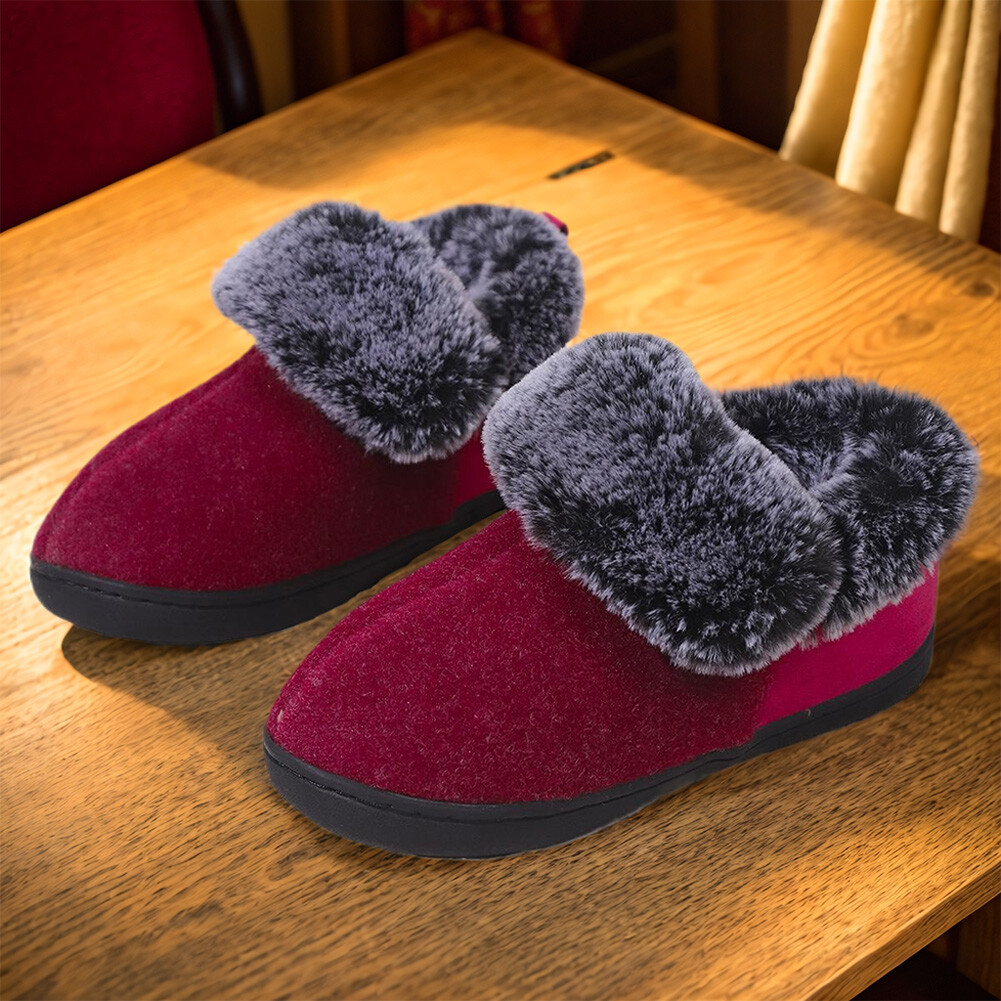 SAOLA Scarpe da neve donna calde morbide fodera pelosa memory foam interno esterno suola gomma