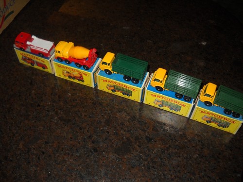 Lot De 4 Matchbox Lesney – N° 75, 62, 21, 42 – Fabriquées En Angleterre – Vintage