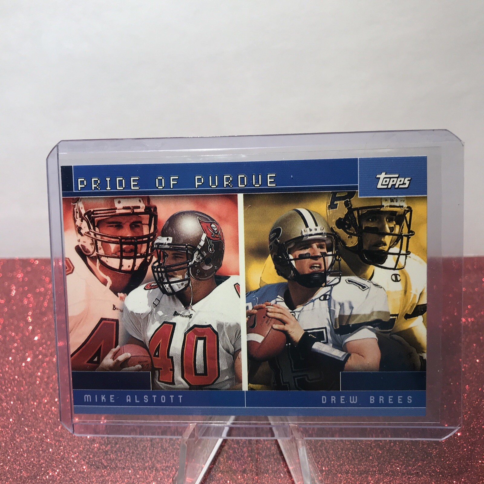 Nice 2001 Topps Drew Brees Pride Of Purdue Rookie With Mike Alstott