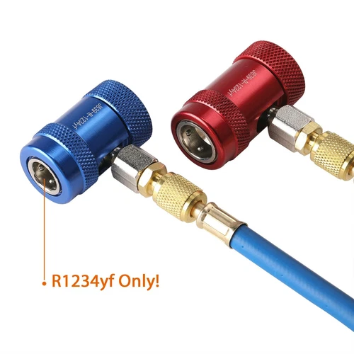 2Pc R1234yf Quick Connector Adapter Coupler Auto A/C Manifold Gauge Set Low/High - Picture 4 of 9