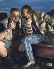 Jeff Bridges John Goodman Signed 11x14 Photo The Big Lebowski Autograph Beckett