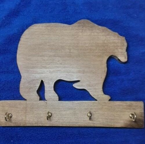 Wilderness ~Key or Pot Holder ~"BEAR" ~Hand Made ~11" x 11"  - Picture 1 of 1