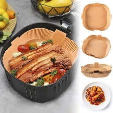 7.9" 50/100Pcs Air Fryer Disposable Paper Liners Mat Non-Stick oil paper NEW