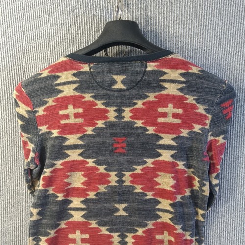 LRL Ralph Lauren Jeans Co Shirt Womens L Multicolored Thermal Knit Henley - Picture 5 of 11