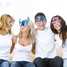 Disney Lilo Stitch Party Decoration Paper Glasses Masks Photo Cosplay 12 Pcs