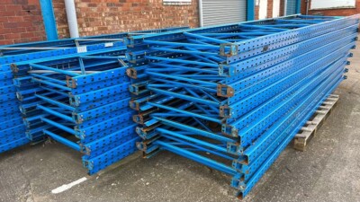 USED WAREHOUSE PALLET RACKING GOOD CONDITION UPRIGHTS 4.5m x 1100mm ...