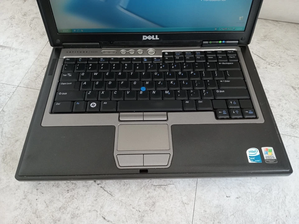 Dell Latitude D620 14" Laptop Intel Core Duo 2GB RAM 80GB WinXP RS232 -READ -RR - Image 2 of 4