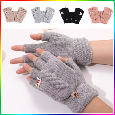 Womens Winter Warm Half Capped Combo Mittens Ladies Fingerless in  Gloves UK