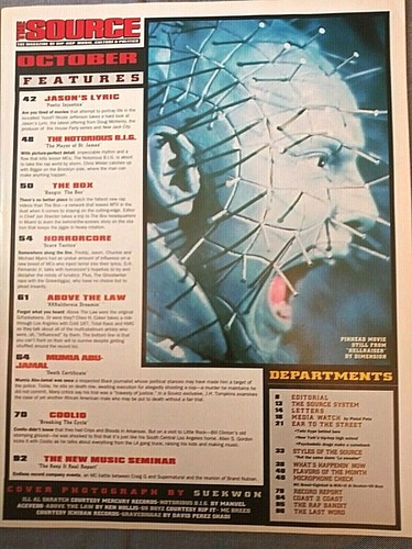 RARE VINTAGE 1994 SOURCE RAP MAGAZINE OCTOBER RIP COOLIO RIP BIGGIE JASONS LYRIC - Picture 2 of 6