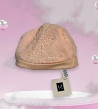 JANIE AND JACK Pink Hat Cap Beret SOFT Size 3 To 6 Months Faux Fur Girls