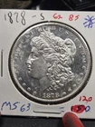 1878 S Morgan Silver Dollar $1 Brilliant Uncirculated BU 90% Silver